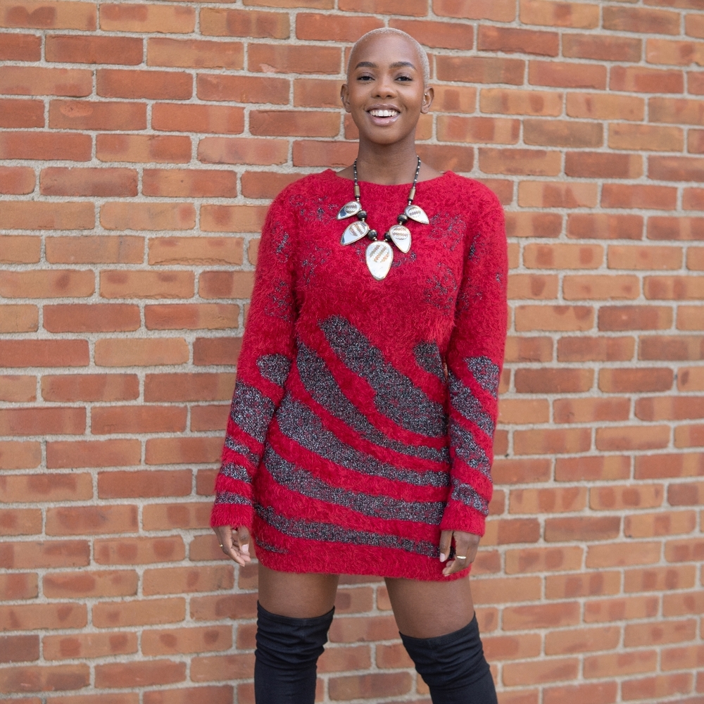 Plush Eighties inspired dress